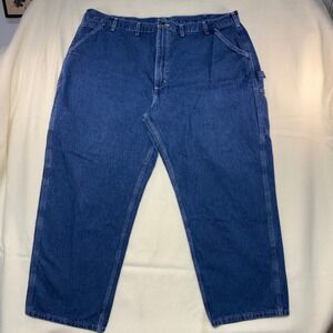 Carhartt B13 DST Mens Original Dungaree Fit Work Jeans Blue 46x30 Loose Fit